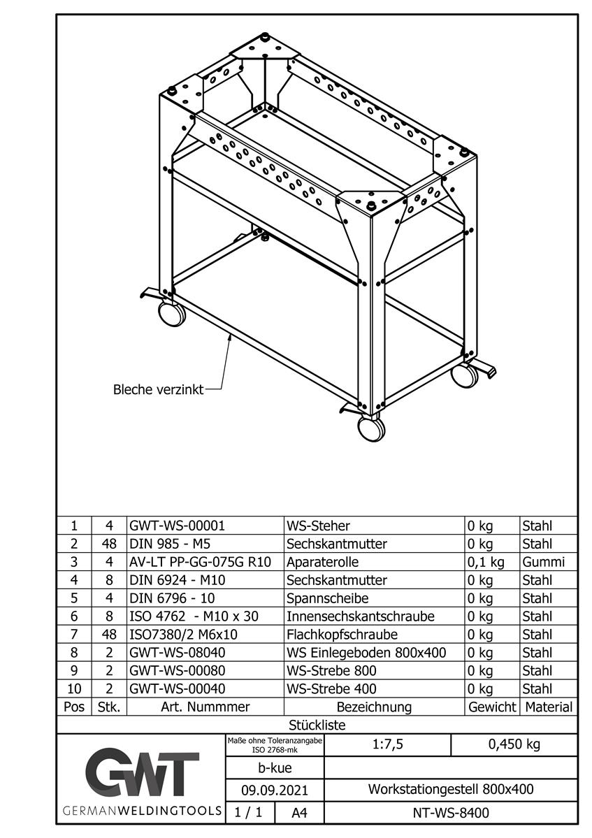 Workstation Frame - Selectable Size