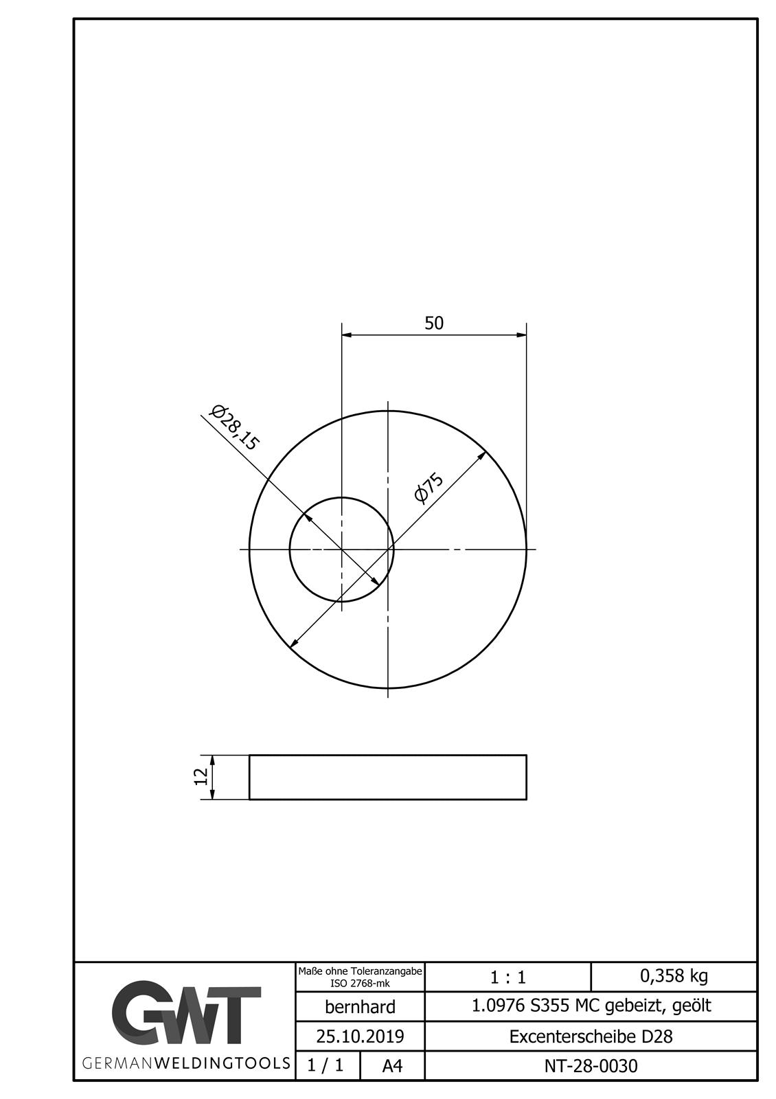 Excenterscheibe D28