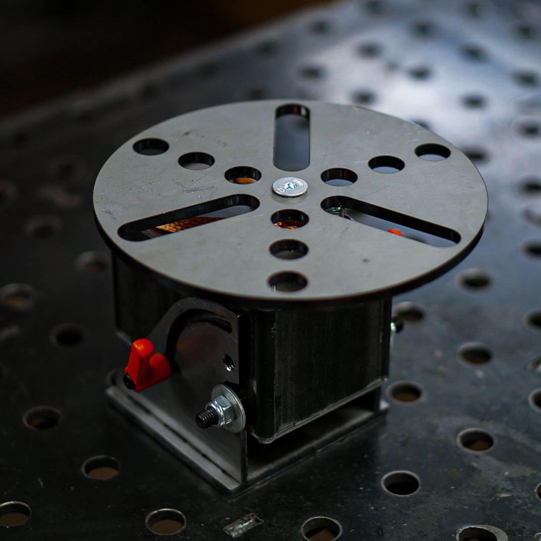 Rotary Table with Power Supply, Foot Pedal, and Chuck