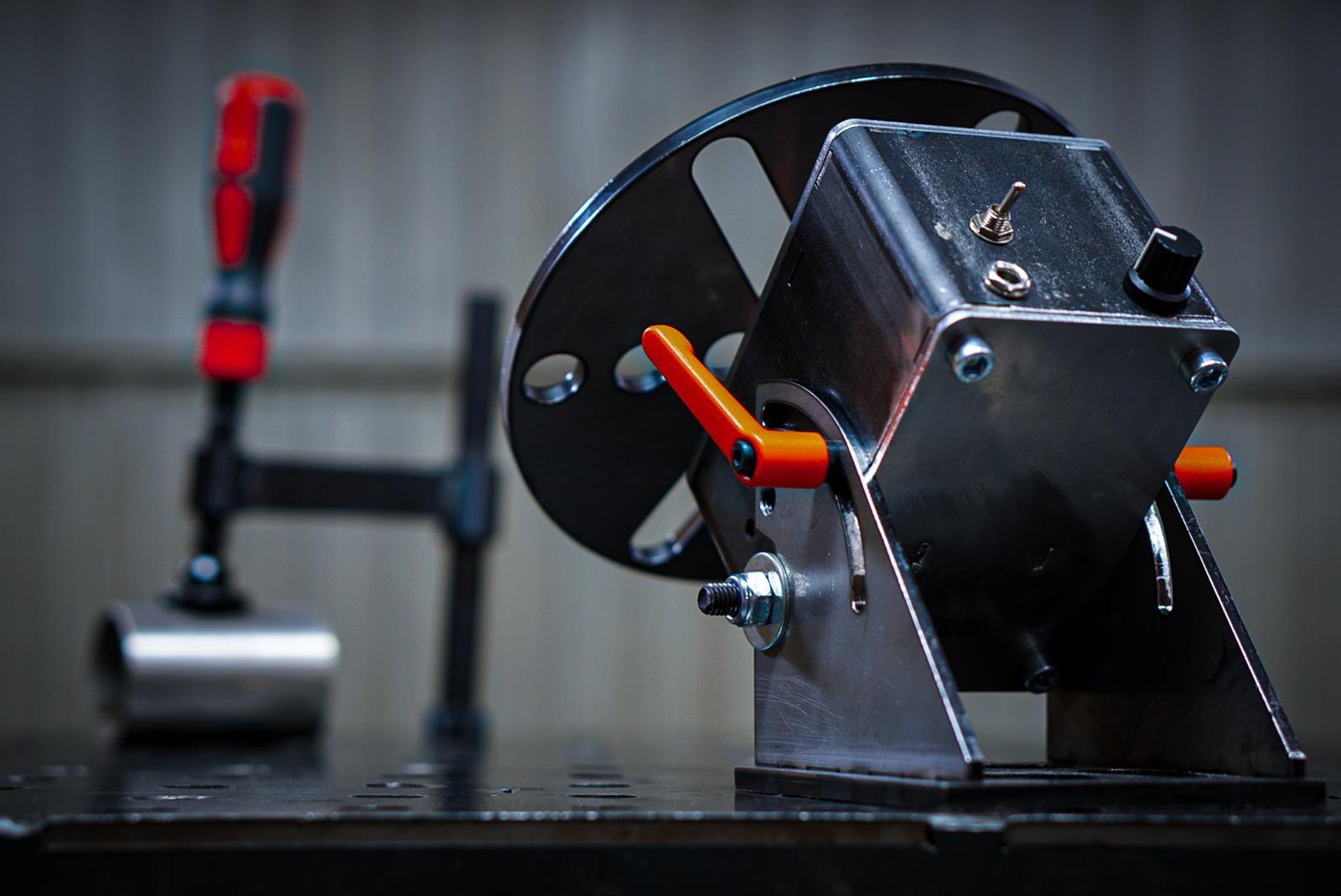 Rotary Table with Chuck and Foot Pedal